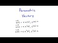 Parametric Vectors: Position, Velocity, Acceleration, and Speed - Calculus II