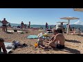 barceloneta beach walk summer 2021 busy day spain 4k