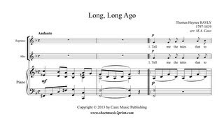 Long, Long Ago - Vocal Duet Sheet Music