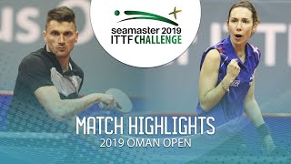 Tristan Flore/Laura G. vs Hunor Szocs/Bernadette S. | 2019 ITTF Challenge Oman Open Highlights (1/4)