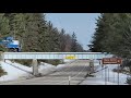 glc railroad northbound crossing over 131 near fife lake michigan on 3 2 2021