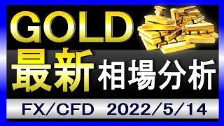 【700pips急落】ゴールド相場見通し｜2022年5月14日｜FX/GOLD/XAUUSD/金相場