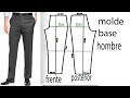 te va encantar como hacer molde base de pantalon de hombre