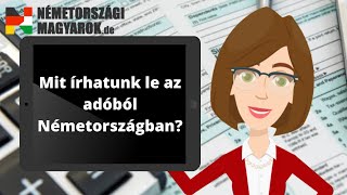 Mit írhatunk le az adóból Németországban?