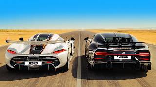 Koenigsegg Jesko vs Bugatti Chiron Super Sport: CORRIDA DE ARRACADA