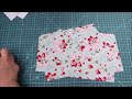 マチ付きポーチ作り方　diy how to make a pouch 18ｃｍファスナー使用　台形にならない真っ直ぐポーチ 作り方 型紙作り方