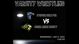 SDHS Varsity Wrestling vs Queen Anne County High School