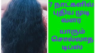 7 நாட்களில் புதிய முடி வளர|ஆமணக்கு விதை Hair tips in tamil 7 days