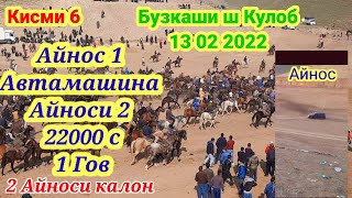 13 02 2022 Бузкаши Дар ш Кулоб 13 02 2022 Айнос 1 Автамашина 22 хазор сомона ки гирифт Лошадь Улок