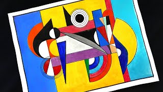 How to draw Abstract Geometric Art || geometric abstract