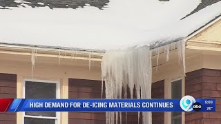 High demand for de-icing materials continues