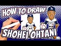 How to Draw Shohei Ohtani - Los Angeles Dodgers MLB Baseball