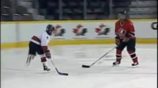 One on One Puck Moves Defender as Screen