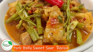 Pork Belly Sweet Sour Recipe - សម្លម្ជូខ្ទិះសាច់ជ្រូកបីជាន់ | Benofficail