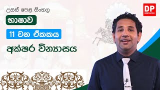 11 වන ඒකකය | අක්ෂර වින්‍යාසය  | උසස් පෙළ සිංහල | A/L Sinhala Unit 11