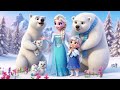 elsa and daughter’s magical polar bear adventure winter exploration with songs and fun