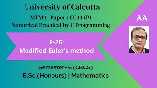 Practical-14 (CCF) | Modified Euler's method
