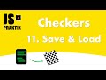Checkers - 11. Save & Load - JavaScript simple game coding