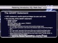 SQL Training - Structured Query Language Tutorial - The GRANT Statement Lesson
