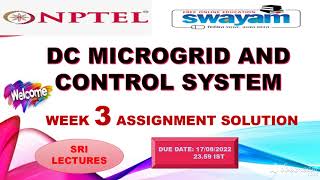 🔥💥WEEK 3💥🔥DC MICROGRID AND CONTROL SYSTEM ASSIGNMENT SOLUTION💥💥