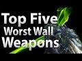 TOP 5 Worst Wall Weapons in 'Call of Duty Zombies' - Black Ops 2, Black Ops & WAW