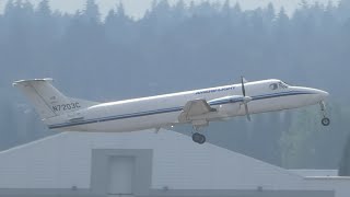 Ameriflight Beech 1900C [N7203C] Takeoff from PDX