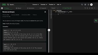 Reverse an Array - GeeksForGeeks Problem