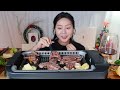 mukbang 마장동 1 투뿔 한우 1kg 먹방🥩🍷 꽃등심 안심 채끝 업진살 와인까지 소고기 real sound asmr eating