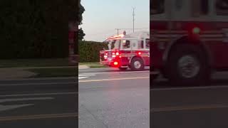 Bethpage fire department Ambulance 906 and Rescue 3 responding to a mva