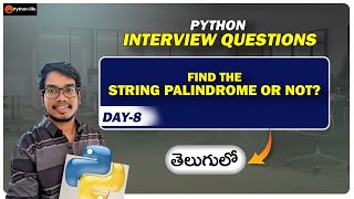 Python Program to Find String is Palindrome or Not | Python Telugu