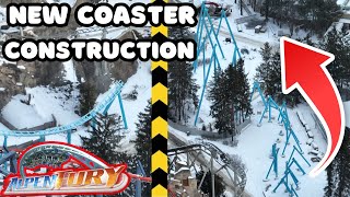 Canada's Wonderland AlpenFury MORE TRACK Installed (Strobe Warning)