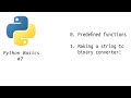 How To Make A STRING To BINARY Converter In JUST 3 Lines! - Python Basics For Beginners