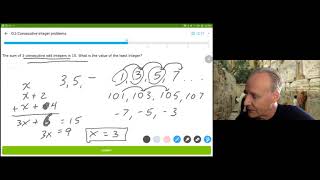 IXL Algebra1 - 0.3 Consecutive Integer Problems