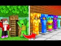 Mikey and JJ Built a Secret ARMOR Base in Minecraft! (Maizen)