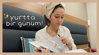 YURTTA BİR GÜNÜM| Bu dağınıklık benim mi? Yurtta neler yiyorum? Parttime öğrenci parttime influencer