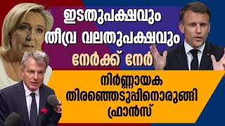 ഇടതുപക്ഷവും തീവ്രവലതുപക്ഷവും നേര്‍ക്ക് നേര്‍. നിര്‍ണ്ണായക തിരഞ്ഞെടുപ്പിനൊരുങ്ങി ഫ്രാന്‍സ് | FRANCE