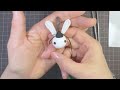 うさぎの立ち雛【つまみ細工】お雛様　雛人形　おひなさま　ひな祭り　兎　卯　かわいい　fabric craft tsumami zaiku rabbit