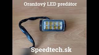 Výstražné LED svetlo 12V / 24V - 8 x 3W LED oranžové ECE R65 (92,5x41x26mm)