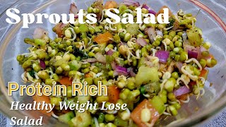 High Protein Salad Recipe For Weight Loss - Sprouts Salad/Jinz Meals & Vlogs