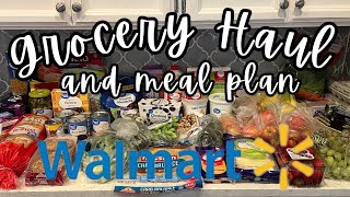 Weekly Walmart Budget Grocery Haul \u0026 Meal Plan