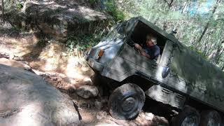 MG00 - Mark's Pinzgauer up steep rocky climb part 1 of 5