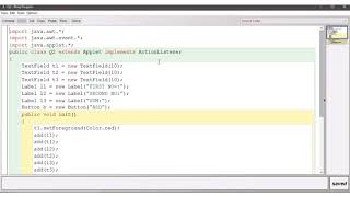 #Java_Code🔥Java Program Two Number Sum Using Java Graphics.