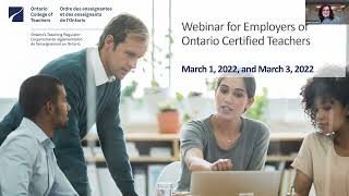 2022 Webinar for Employers of Ontario Certified Teachers