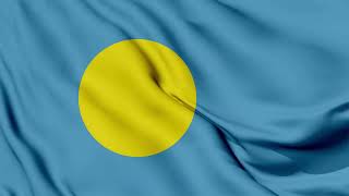 Palau Flag Waving Background | HD | ROYALTY FREE