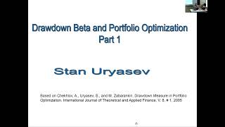 Drawdown Betas Measuring Drawdown Risk and Portfolio Optimization