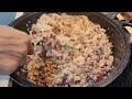 how to cook chinese steam glutinous rice with peanuts and chinese sausage