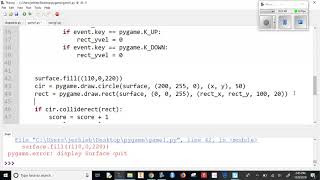 pygame video 14 Adding a Score to the Game