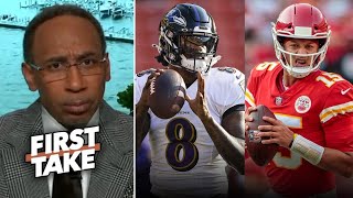 FIRST TAKE | Bigger story: Mahomes' Chiefs 3-PEAT ir Lamar Jackson get 1st ring? - Stephen A. Smith