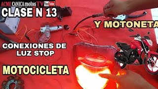 Class N 13 Como Instalar LUZ de STOP  MOTONETA Y MOTOCICLETA FÁCILMENTE