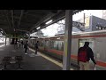 東海道本線３１３系＋２１１系普通列車熱海行き藤枝駅到着シーン2022.03.22.